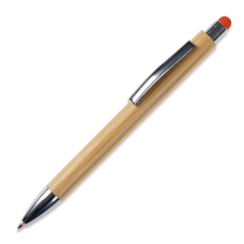 Bambuskuglepen med Stylus-Orange