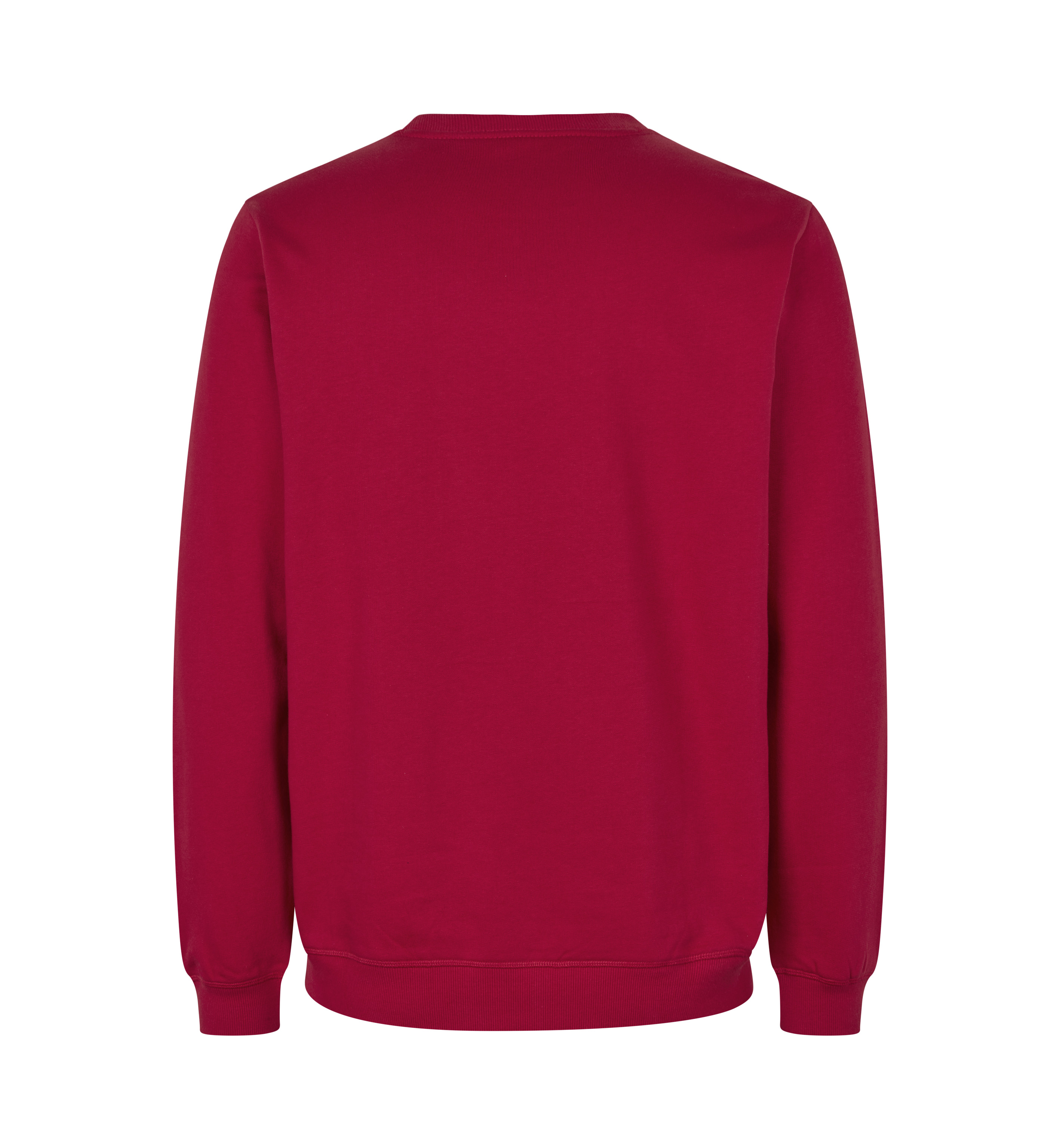 ID Økologisk O-hals Sweatshirt, herre GOTS-Rød