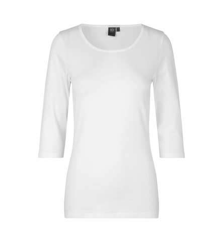 ID Stretch T-shirt ¾ ærmet, dame-Hvid