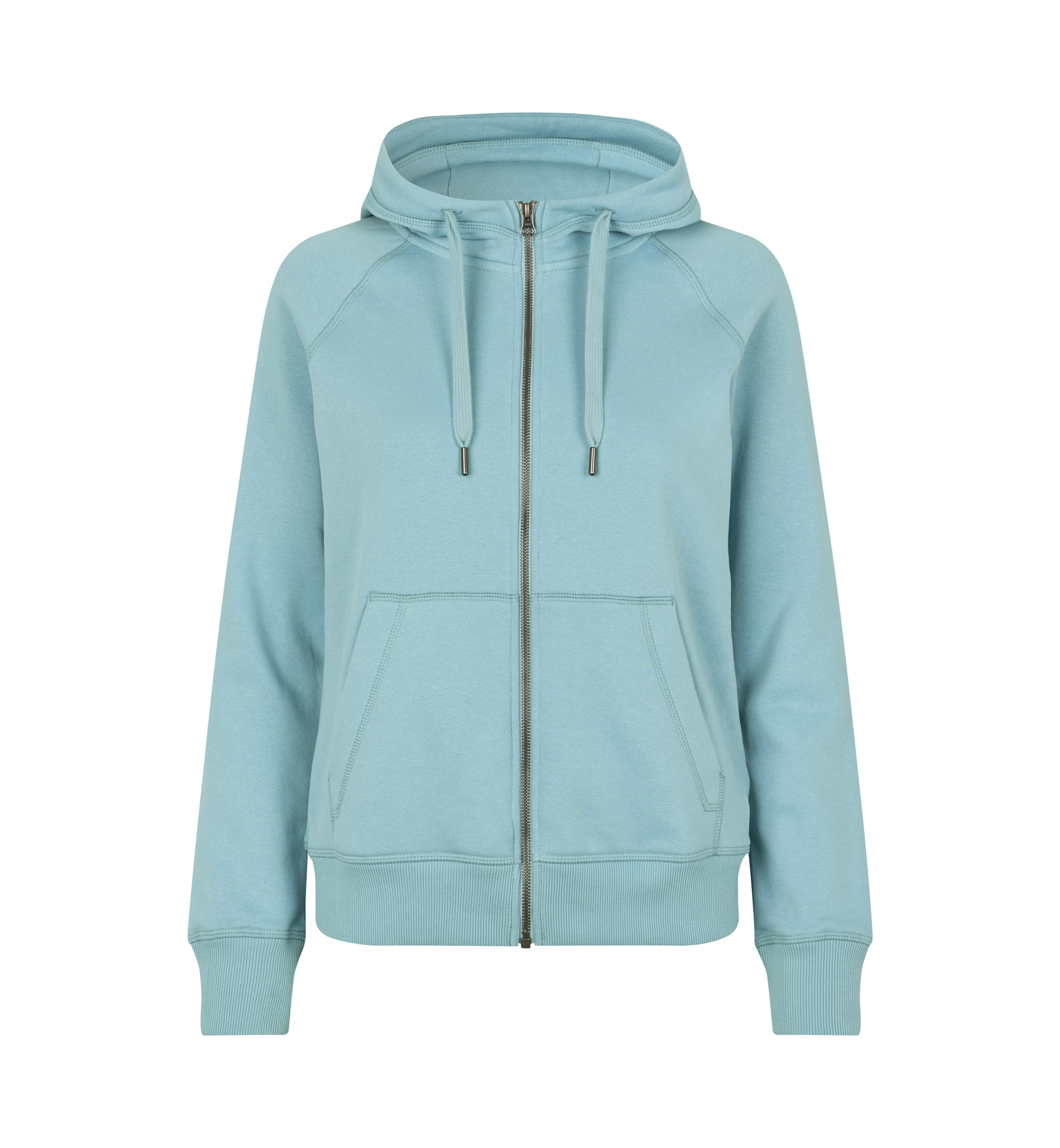 ID Core Full Zip  Hoodie, dame-Støvet grøn