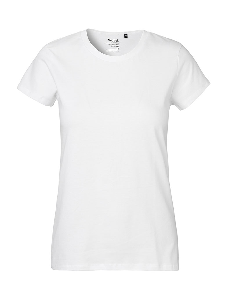 NEUTRAL Classic Dame T-shirt, 100% Økologisk Fairtrade Bomuld-Hvid