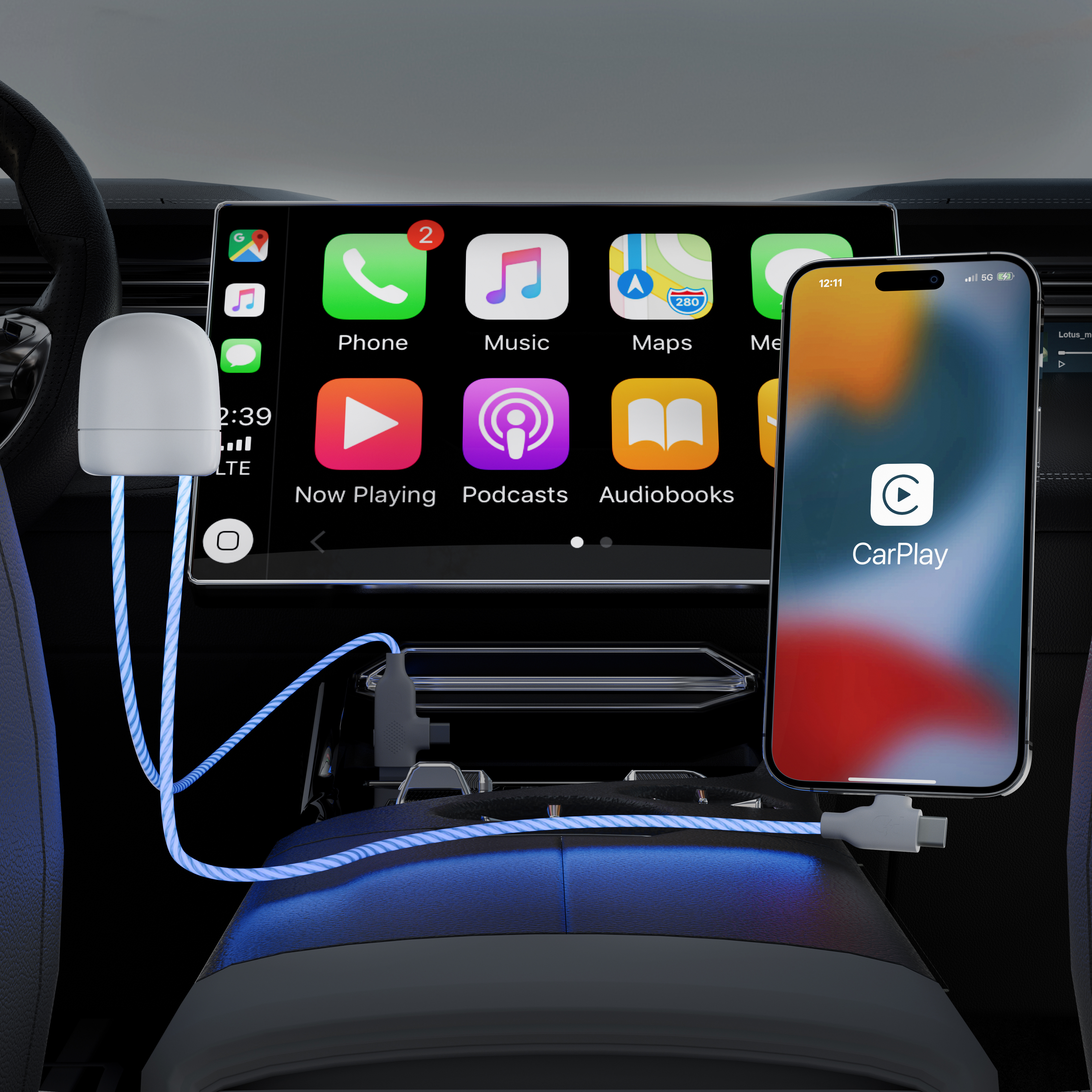 Xoopar GRS lighting ICE-C cable - rPet-Blå