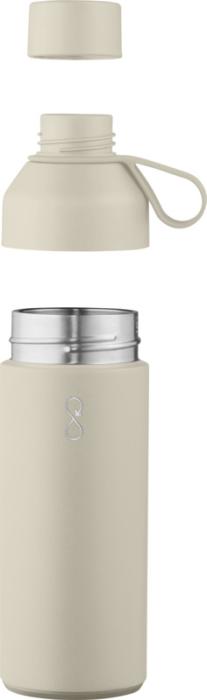 Ocean Bottle 500 ml vakuumisoleret vandflaske, Genanvendt Stål-Creme