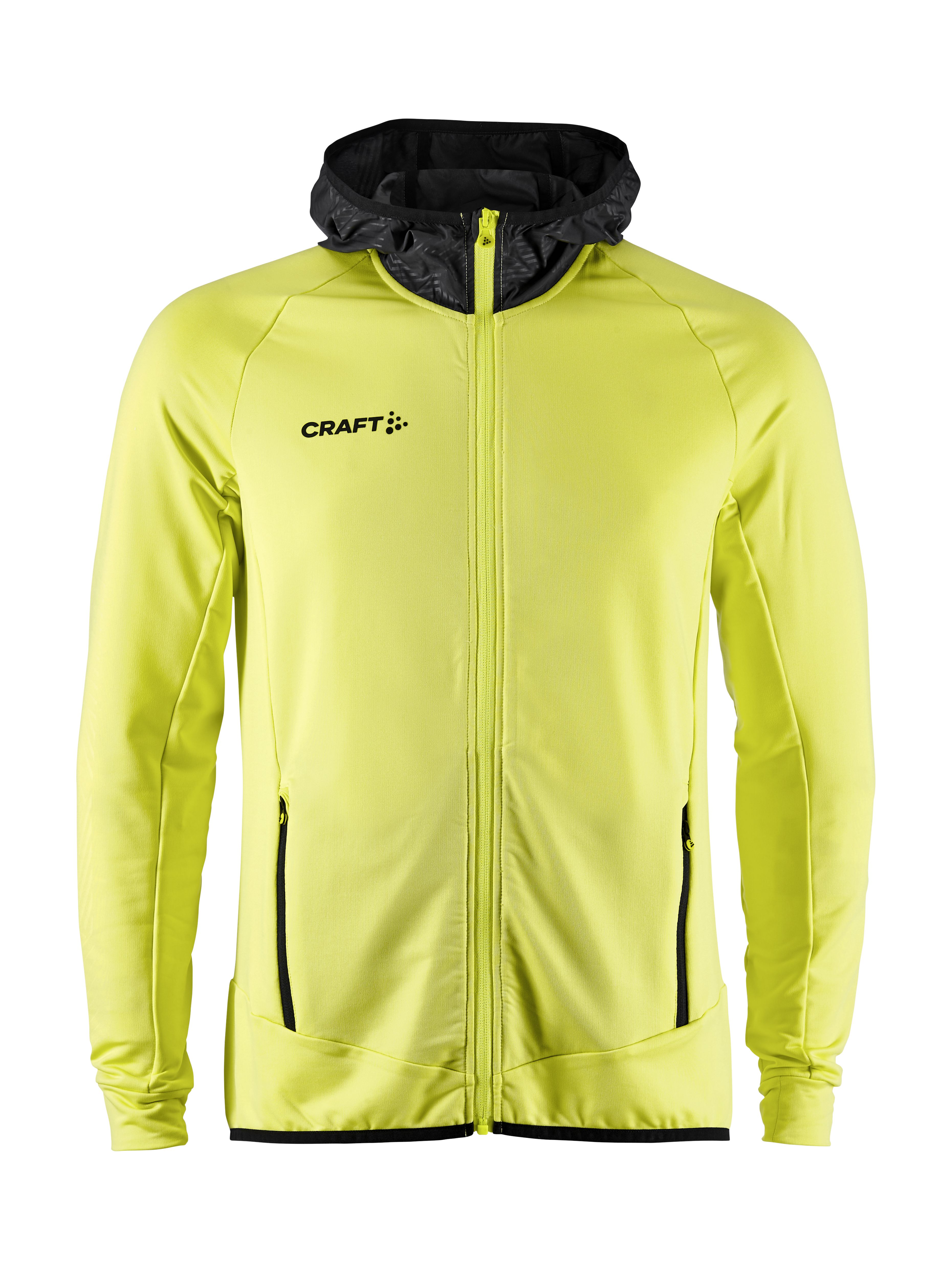 CRAFT Extend Full Zip Jakke, herre - rPet-Neon Gul