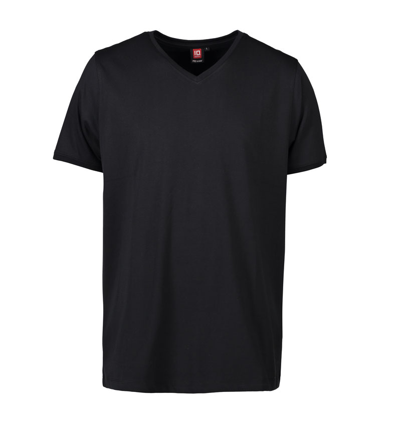 ID PRO wear CARE V-hals T-shirt-Sort