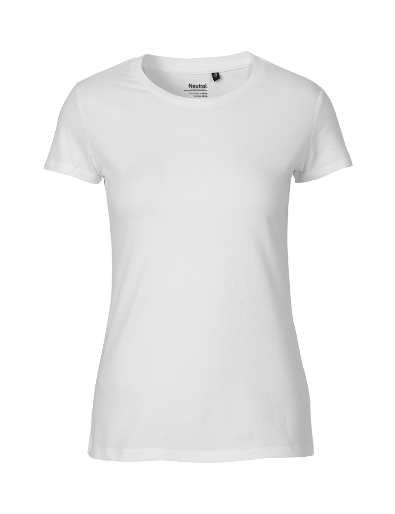 NEUTRAL Fit Dame T-shirt, 100% Økologisk Fairtrade Bomuld-Hvid