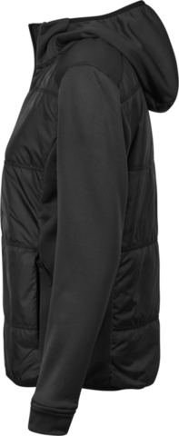 TEE JAYS Hybrid-stretch Hooded Jakke, dame-Sort