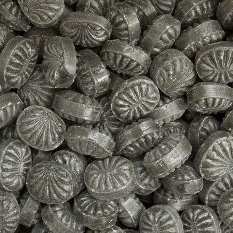 Danske Twistede Logo Bolcher i komposterbar folie-Lakrids med peber