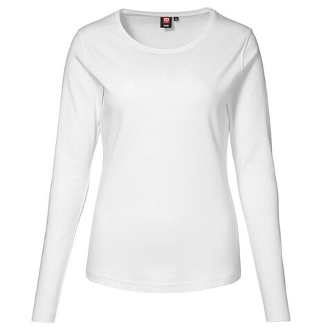 ID Interlock T-shirt Dame - Langærmet-Hvid