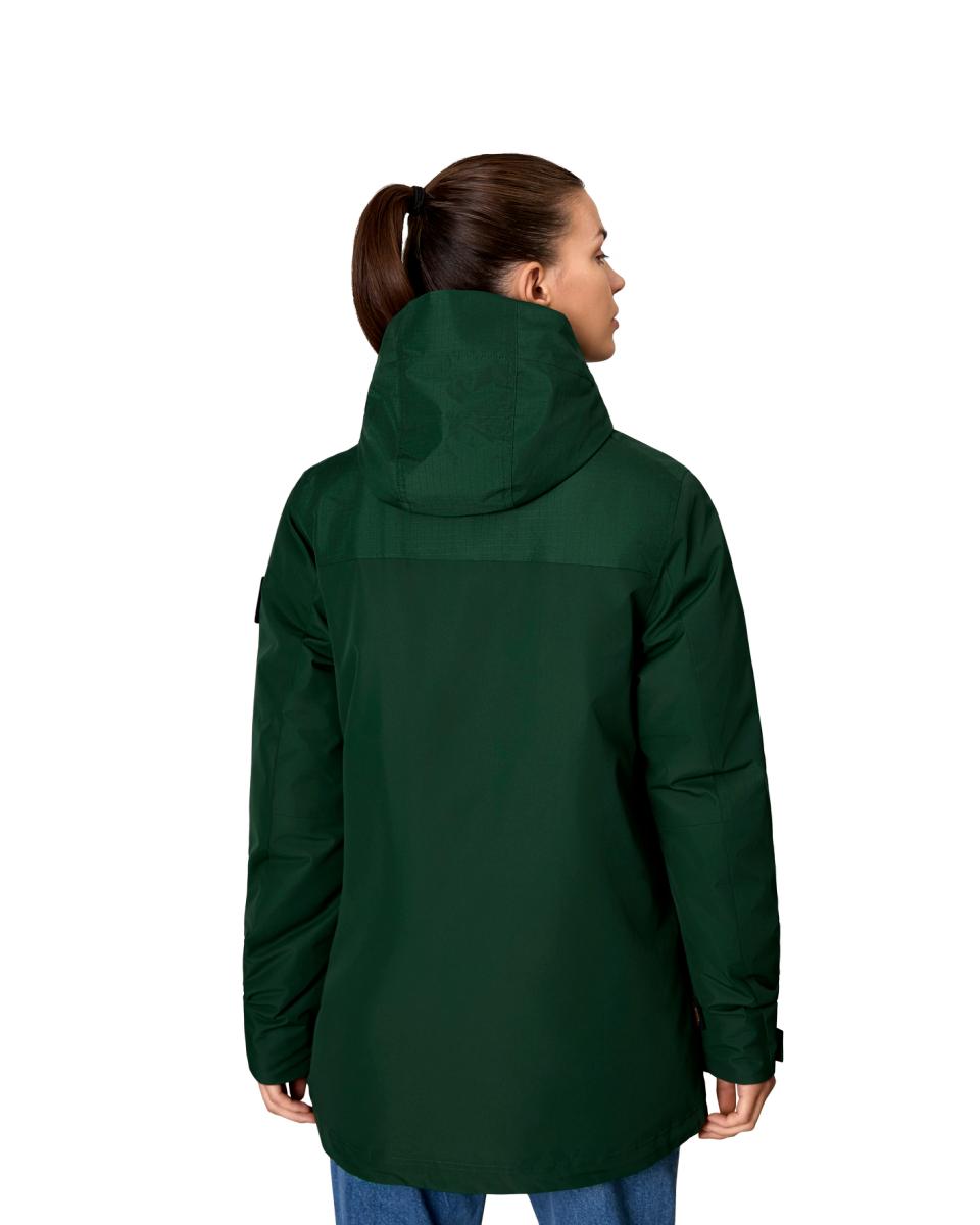 ID Hooded vinterjakke, dame - 100% rPet-Grøn