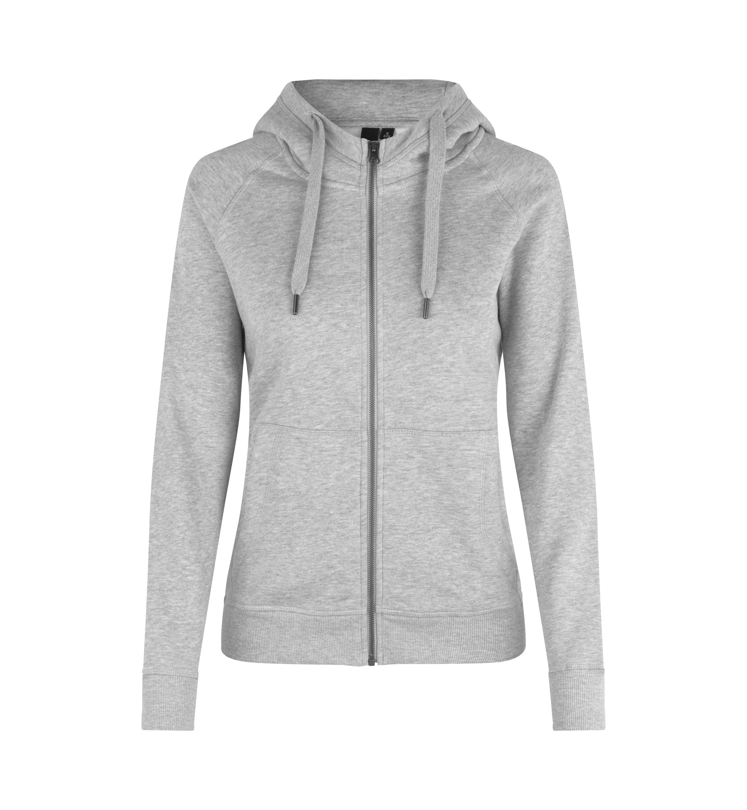 ID Core Full Zip  Hoodie, dame-Grå melange