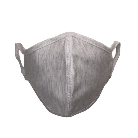 3-lags genanvendelig mundbind i 100% økologisk bomuld-Ash
