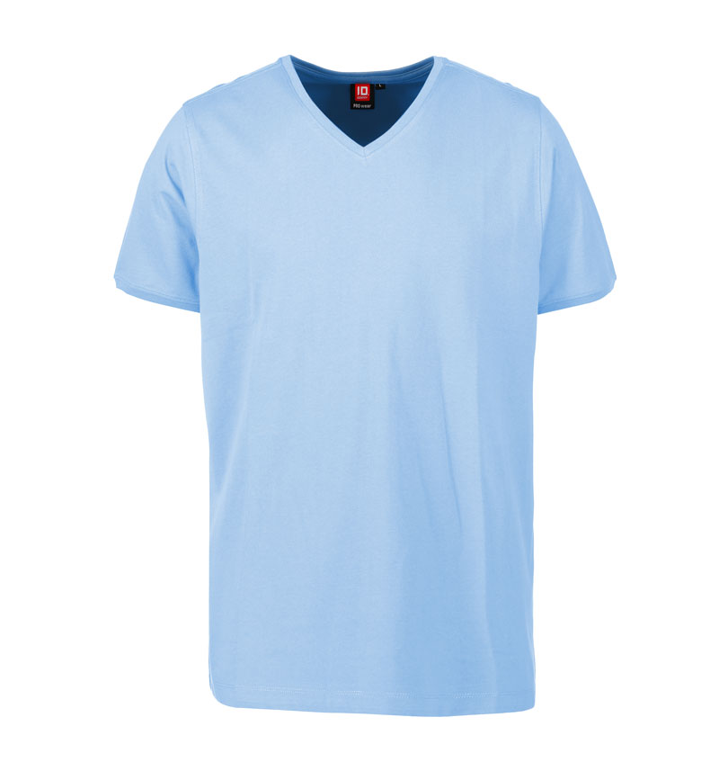 ID PRO wear CARE V-hals T-shirt-Lyseblå