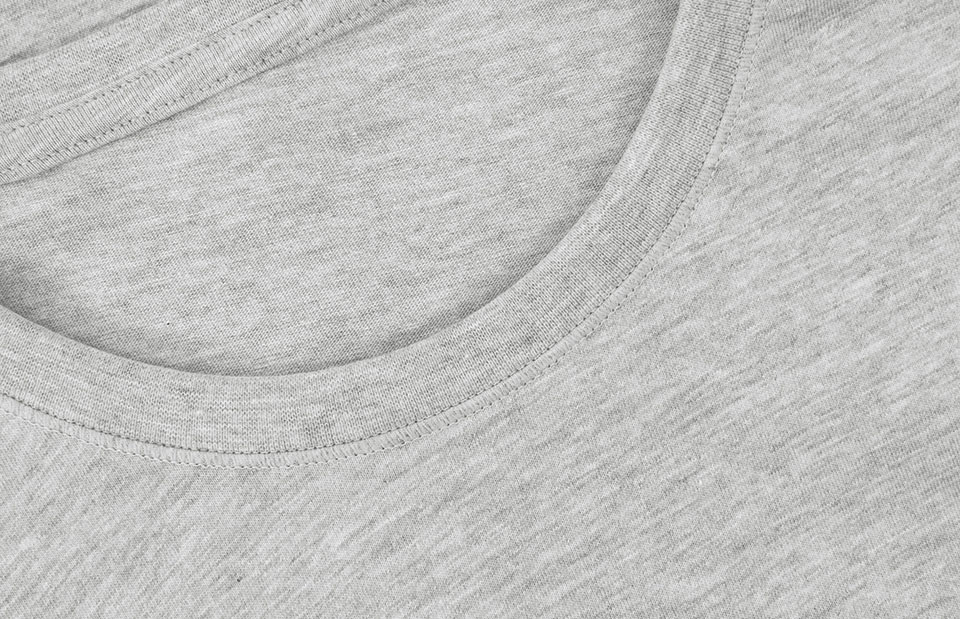 ID Økologisk O-hals T-shirt, herre-Grå melange