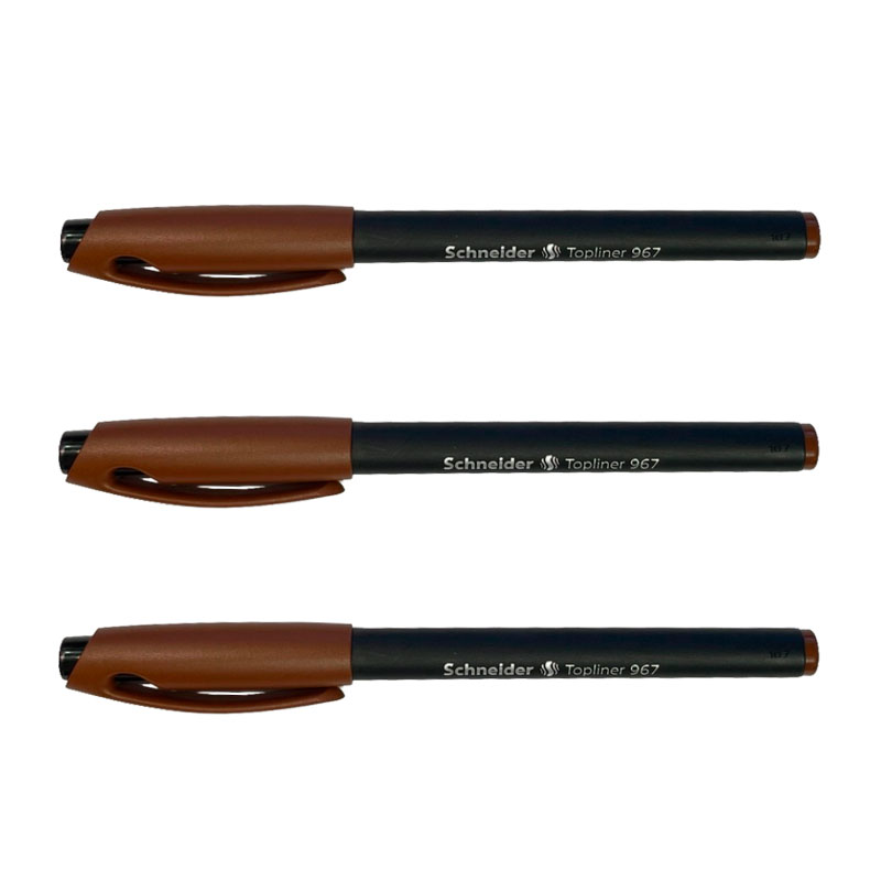 SCHNEIDER Fineliner Topliner 967 - Recycling-Brun