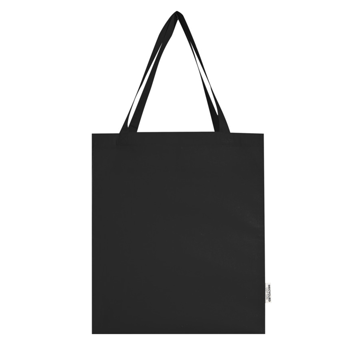 Madras 140 g/m² GRS mulepose med bund i genvundet bomuld-Sort