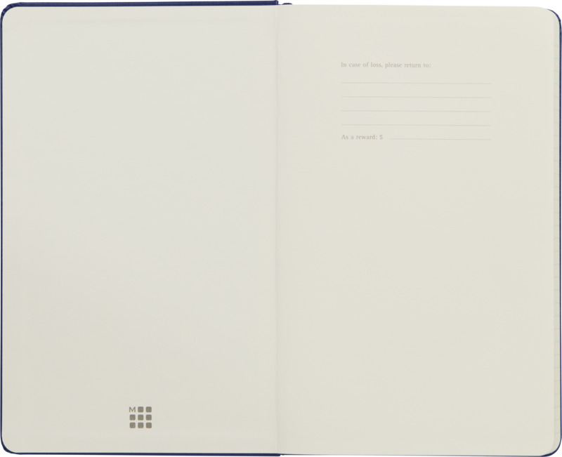 MOLESKINE Classic L hardcover Linieret - Certificeret Papir-Navy