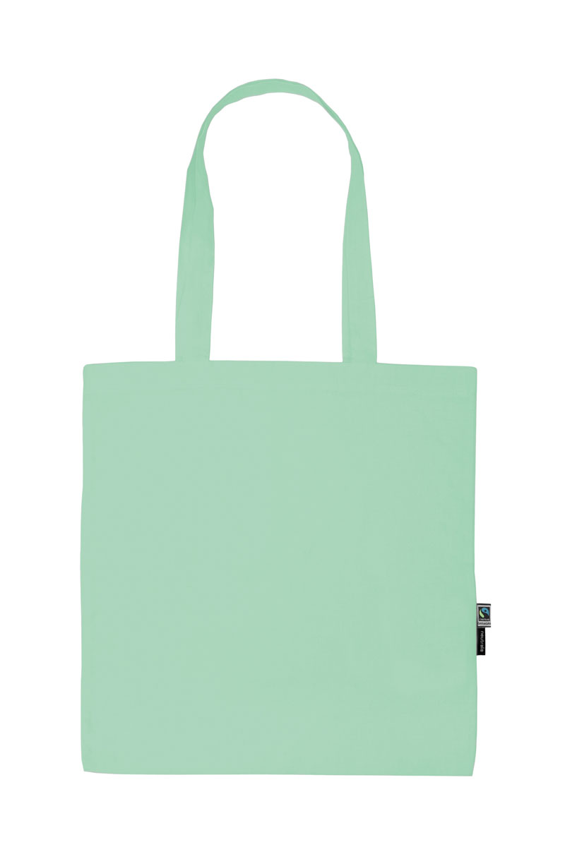 NEUTRAL Shopper med Lange Stropper, 100% Økologisk Fairtrade Bomuld-Mint