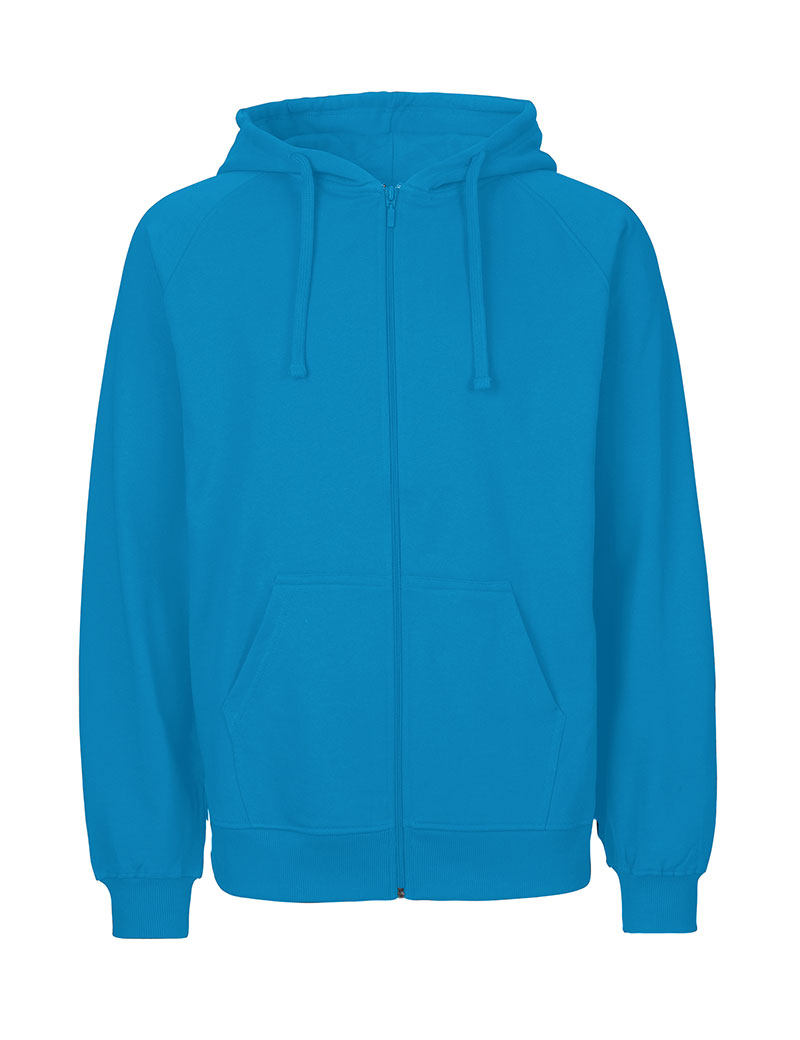 NEUTRAL Zip Hoodie, 100% Økologisk Fairtrade Bomuld-Turkis