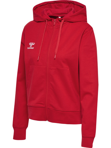 HUMMEL 2.0 Zip Hoodie, Dame - Økologisk Bomuld-Rød