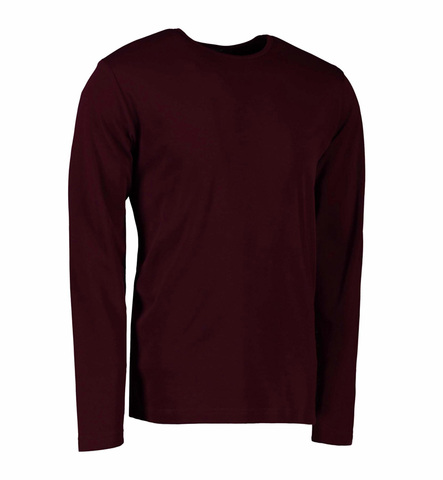 ID Interlock T-shirt - Langærmet-Bordeaux Rød