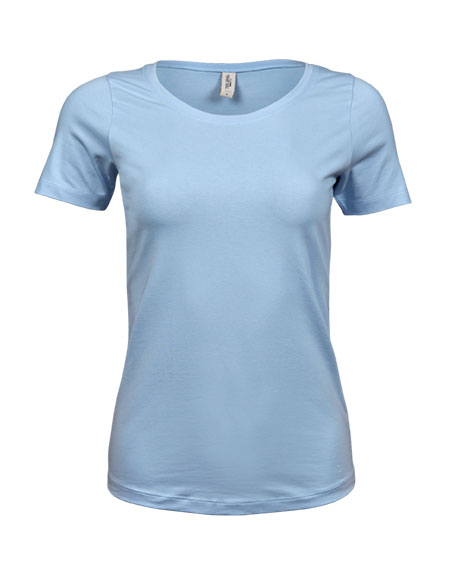 TEE JAYS Ladies Stretch Tee-Lyseblå