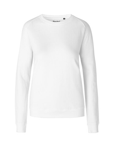 NEUTRAL Dame Sweatshirt, 100% Økologisk Fairtrade Bomuld-Hvid
