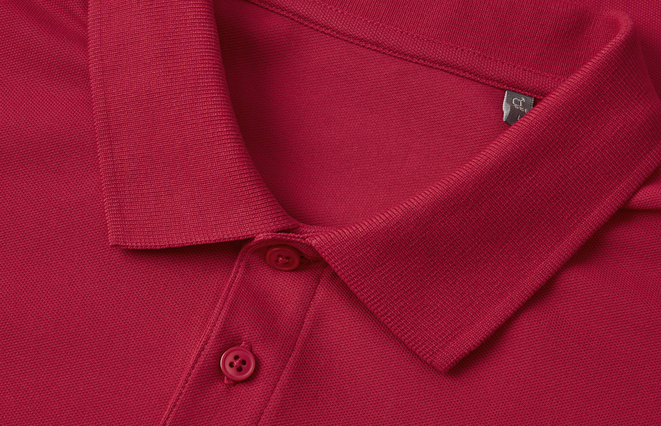 ID Økologisk poloshirt, herre-Rød