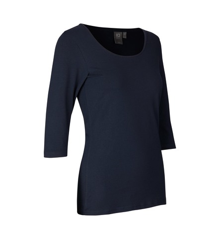 ID Stretch T-shirt ¾ ærmet, dame-Navy