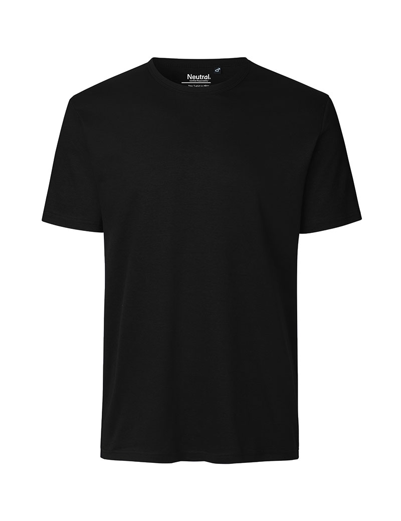 NEUTRAL Interlock T-shirt, 100% Økologisk Fairtrade Bomuld-Sort