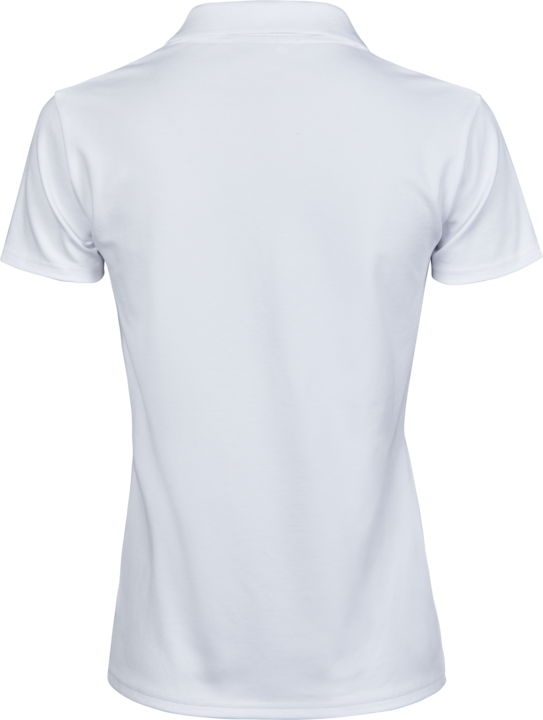 TEE JAYS Luxus v-hals Polo, Økologisk, dame-Hvid