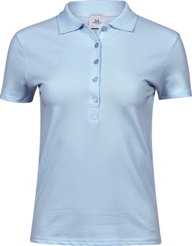 TEE JAYS Ladies Luxury Stretch Polo, Økologisk, dame-Lyseblå
