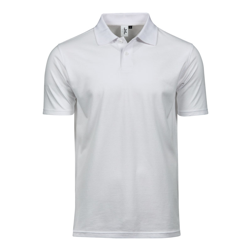 TEE JAYS Power Polo - Økologisk, herre-Hvid