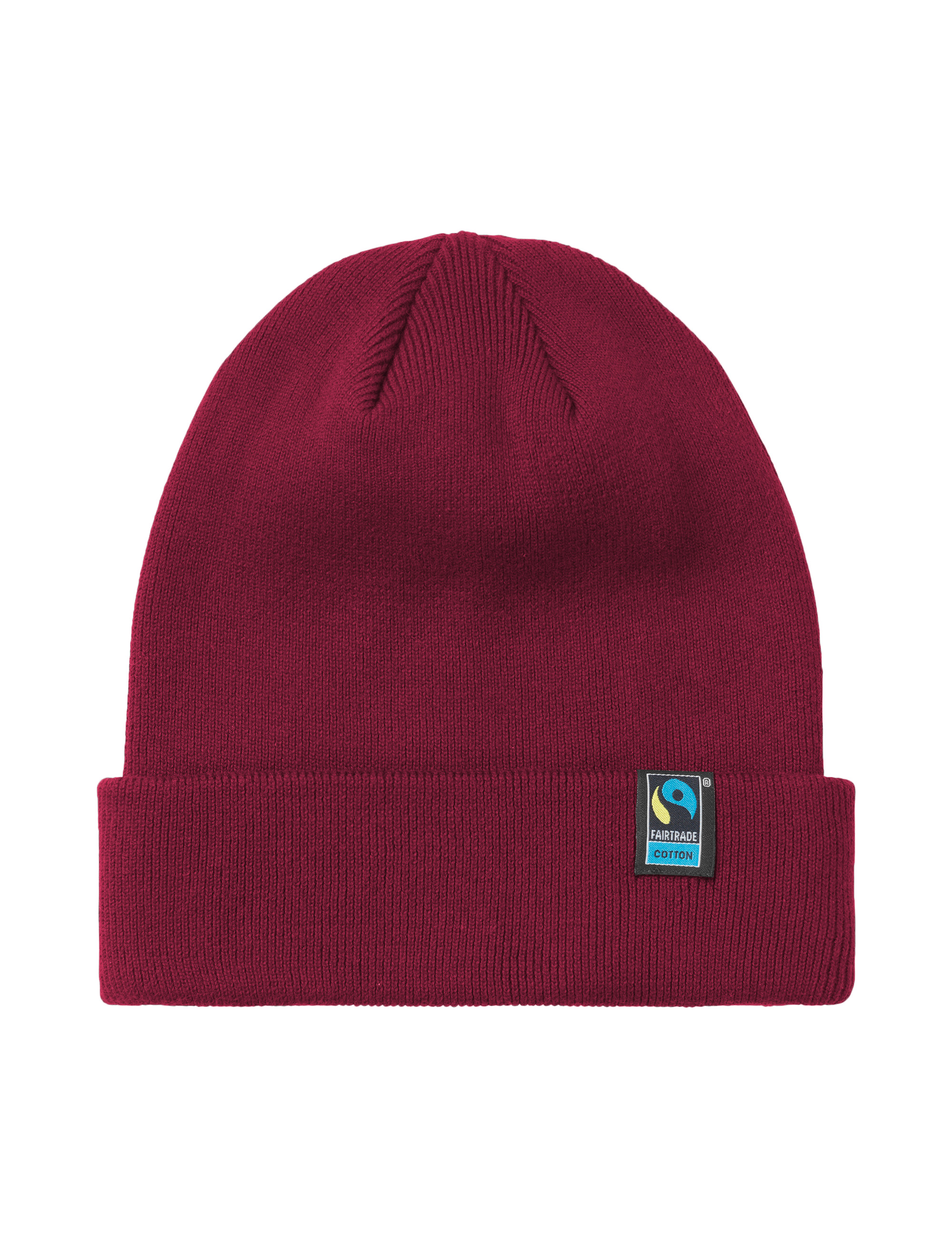 NEUTRAL Classic Beanie, 100% Økologisk Fairtrade Bomulds-Bordeaux Rød