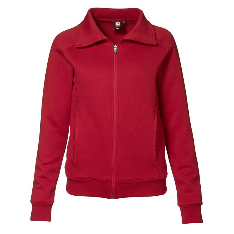 ID Cardigan Sweatshirt Dame-Rød