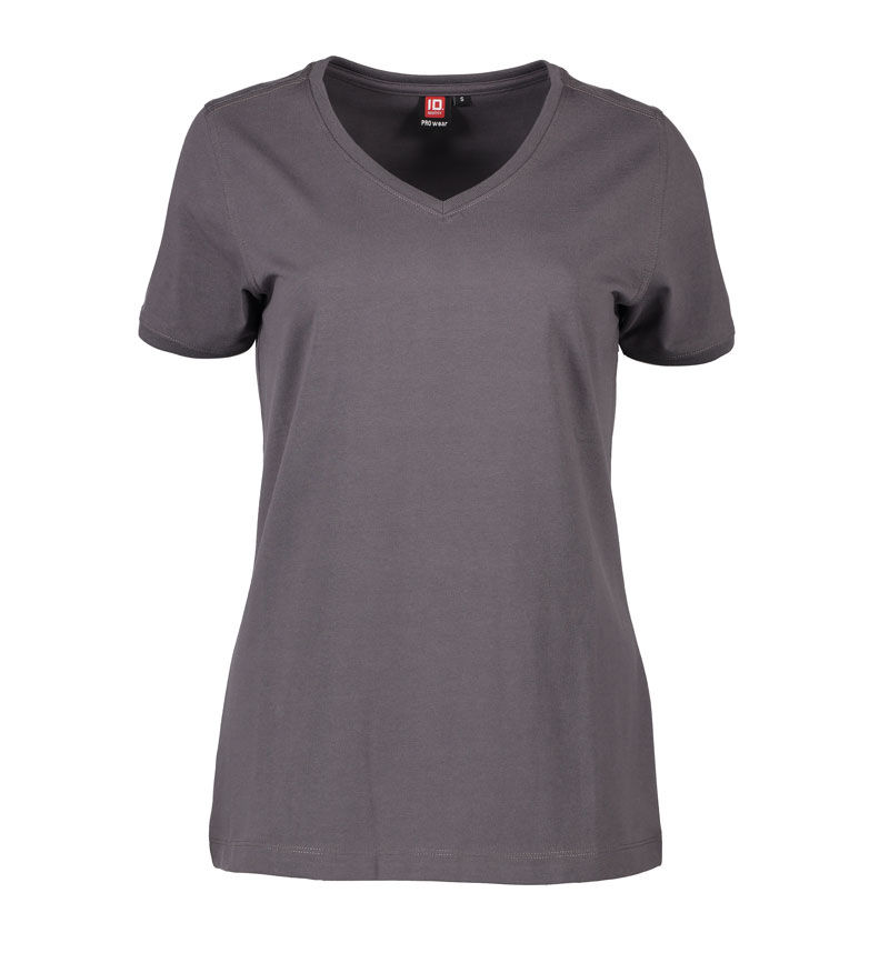 ID PRO wear CARE V-hals T-shirt, dame-Grå