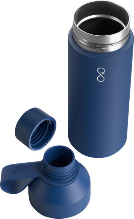 Ocean Bottle 500 ml vakuumisoleret vandflaske, Genanvendt Stål-Blå
