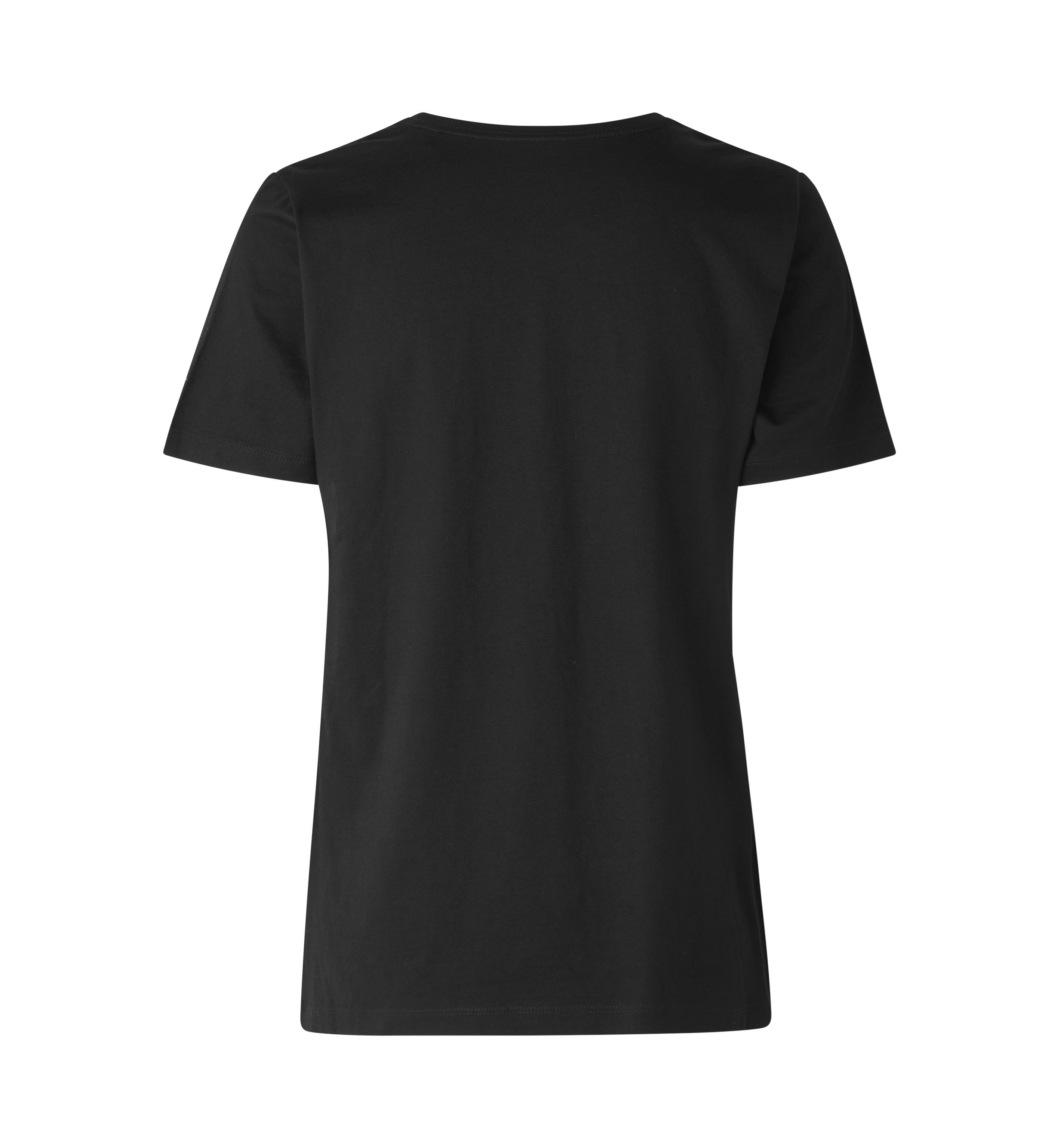 ID Økologisk O-hals T-shirt, dame-Sort