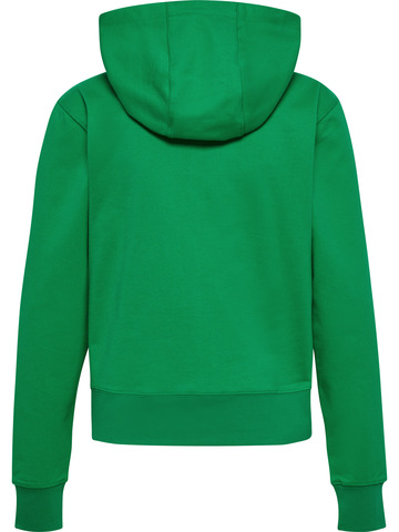 HUMMEL 2.0 Zip Hoodie, Dame - Økologisk Bomuld-Grøn