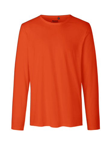 NEUTRAL Langærmet T-shirt, 100% Økologisk Fairtrade Bomuld-Orange