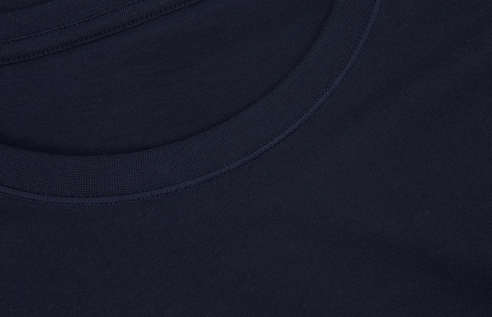 ID Økologisk O-hals T-shirt, herre-Navy