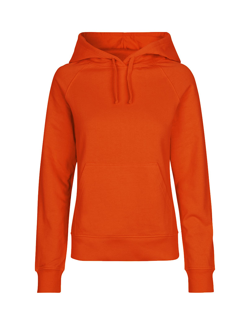 NEUTRAL Hoodie, Dame,  100% Økologisk Fairtrade Bomuld-Orange