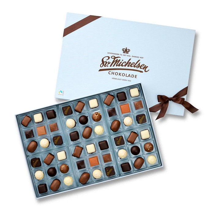 SV. MICHELSEN Kroneæsken 54 stk fyldt chokolade - Fairtrade-