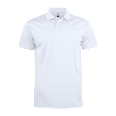 CLIQUE Basic Active Polo - Spun Dyed-Hvid