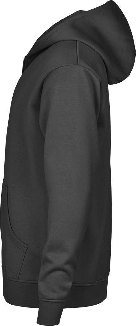 TEE JAYS Urban Hooded Full Zip Sweatshirt - Økologisk Bomuld-Sort