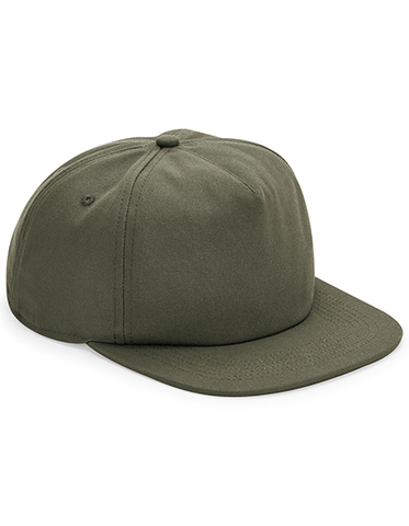 Økologisk Bomulds Panel Cap-Oliven