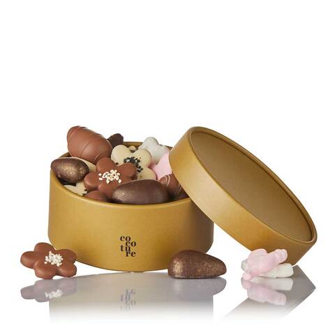 COCOTURE Hatteæske Ass. Påskechokolade - 400 gr.-Guld