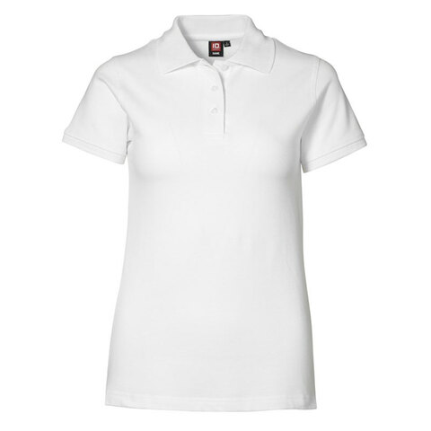 ID Piqué Poloshirt Stretch Dame-Hvid
