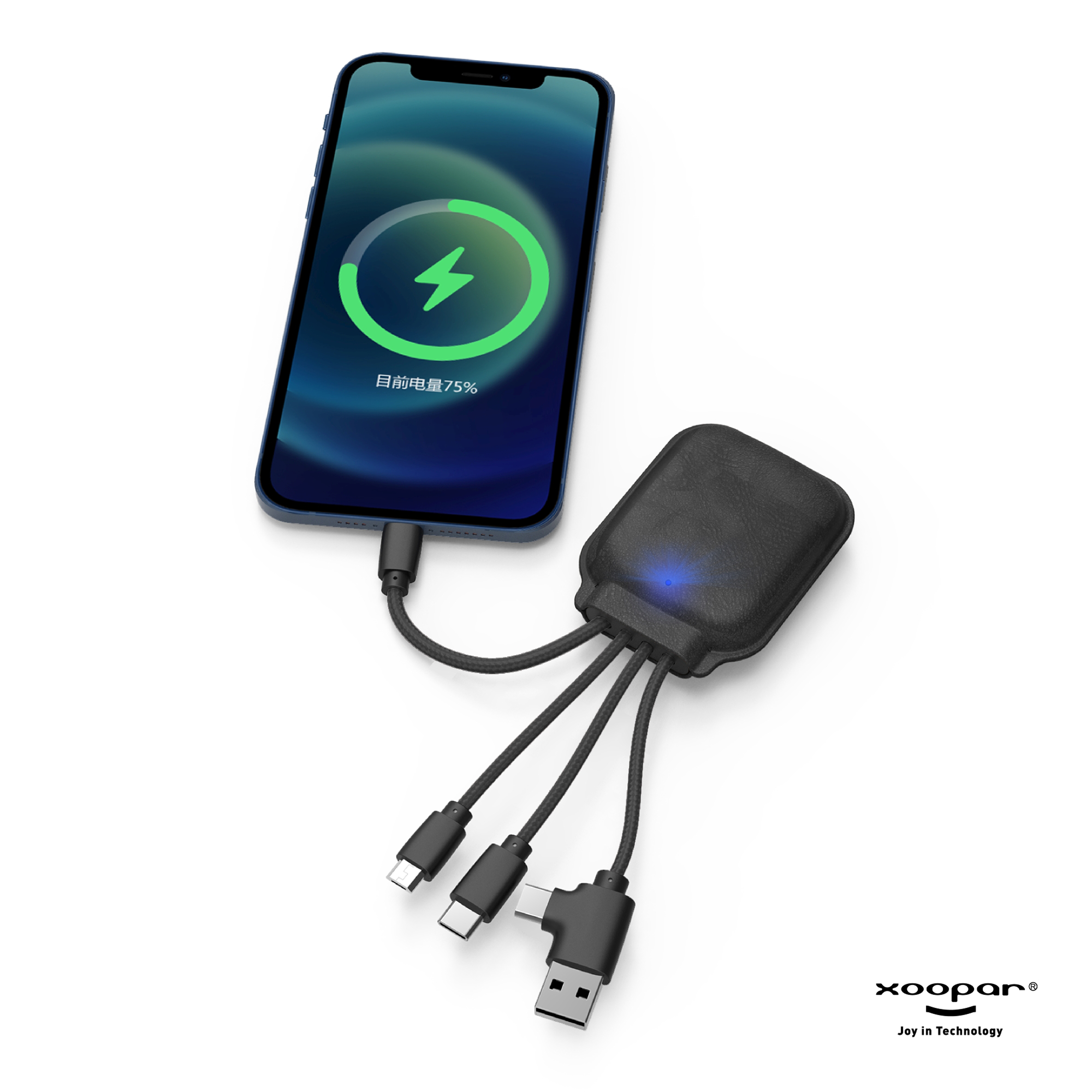Xoopar Iné Gamma Charging cable og NFC og 3.000mAh Powerbank-