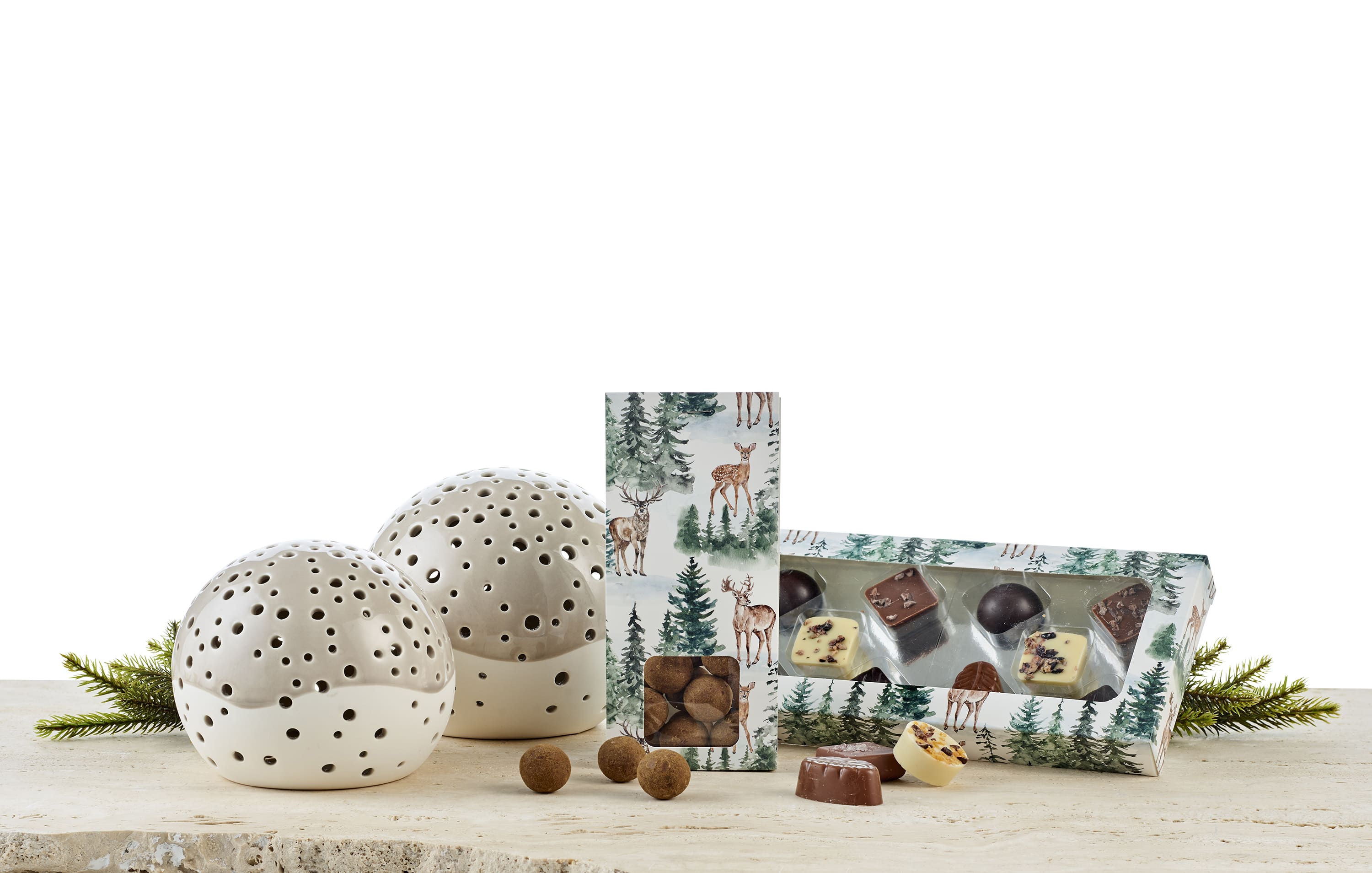 2 stk. Nobili Snebolde og lækkerier